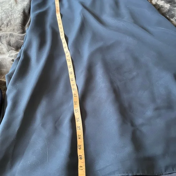 Elegant Navy Blue Evening Gown with Jacket - EUC - Picture 6 of 9